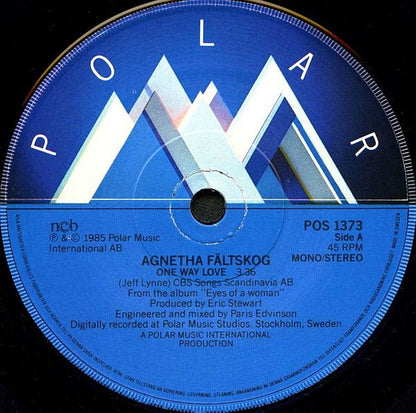 Agnetha Fältskog : One Way Love (7", Single)