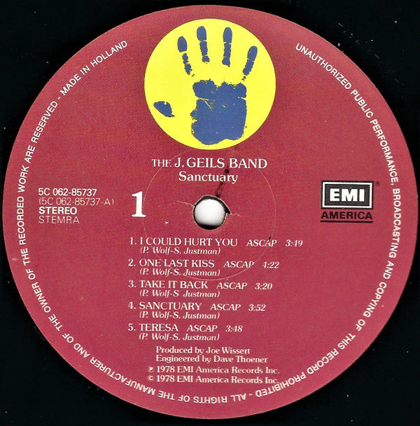The J. Geils Band : Sanctuary. (LP, Album)
