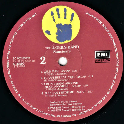 The J. Geils Band : Sanctuary. (LP, Album)