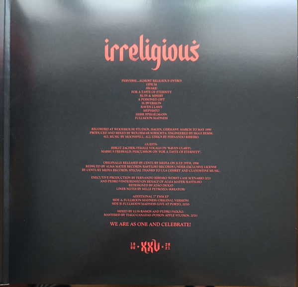 Moonspell : Irreligious (LP, Album, Ltd, RE, Whi)
