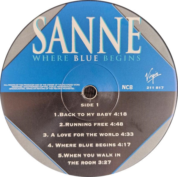Sanne Salomonsen : Where Blue Begins (LP, Album, RE)