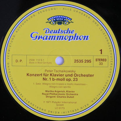 Peter Tschaikowsky* - Martha Argerich • Royal Philharmonic Orchestra • Charles Dutoit : Klavierkonzert Nr.1, b-Moll (LP, RE)