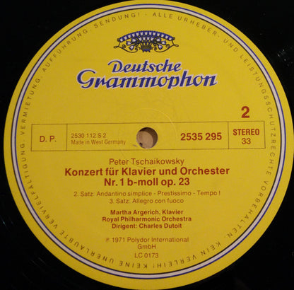 Peter Tschaikowsky* - Martha Argerich • Royal Philharmonic Orchestra • Charles Dutoit : Klavierkonzert Nr.1, b-Moll (LP, RE)