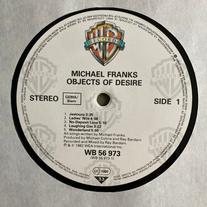 Michael Franks : Objects Of Desire (LP, Album)