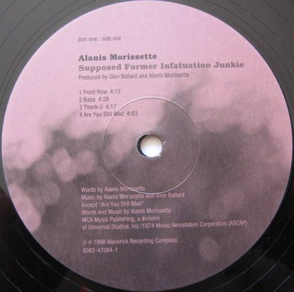 Alanis Morissette : Supposed Former Infatuation Junkie (2xLP, Album, RE)