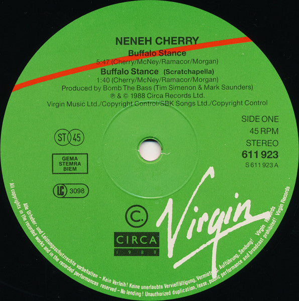 Neneh Cherry : Buffalo Stance (12", Single)