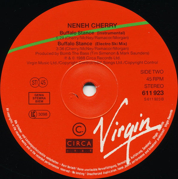 Neneh Cherry : Buffalo Stance (12", Single)