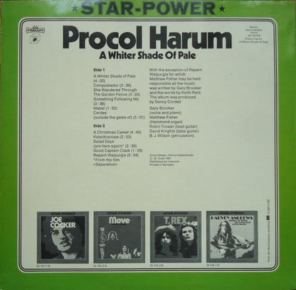 Procol Harum : A Whiter Shade Of Pale (LP, Album, RE)