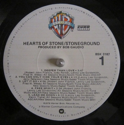 Stoneground : Hearts Of Stone (LP, Album, Los)