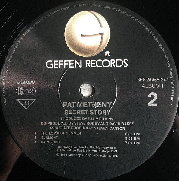 Pat Metheny : Secret Story (2xLP, Album)