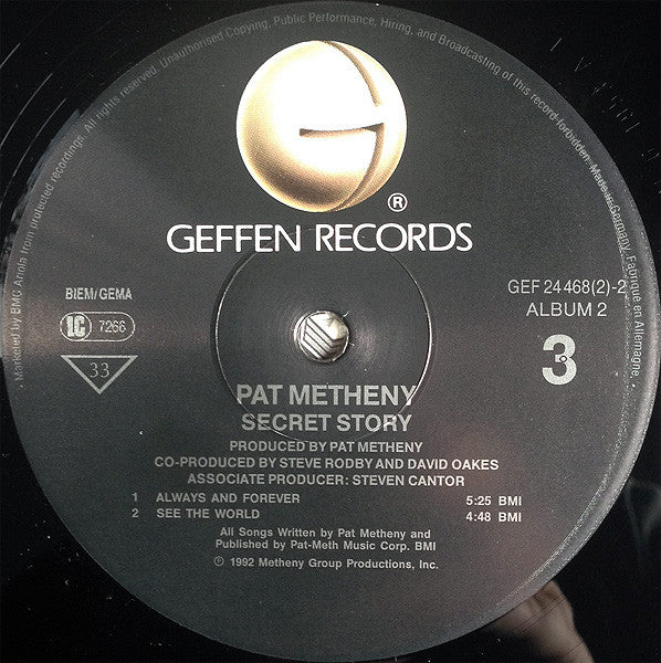 Pat Metheny : Secret Story (2xLP, Album)