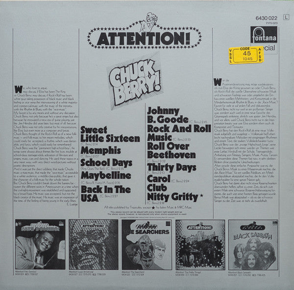 Chuck Berry : Attention! Chuck Berry! (LP, Album, RE)