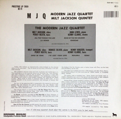 The Modern Jazz Quartet / Milt Jackson Quintet : MJQ (LP, Comp, RE)
