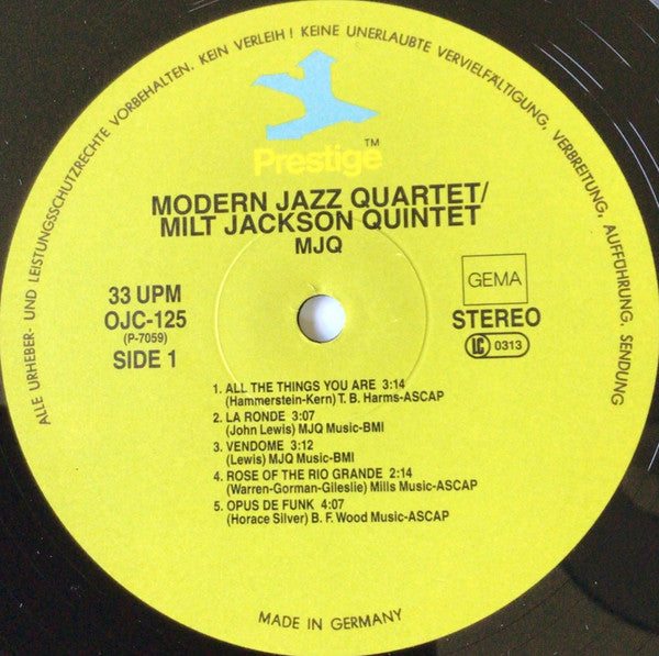 The Modern Jazz Quartet / Milt Jackson Quintet : MJQ (LP, Comp, RE)