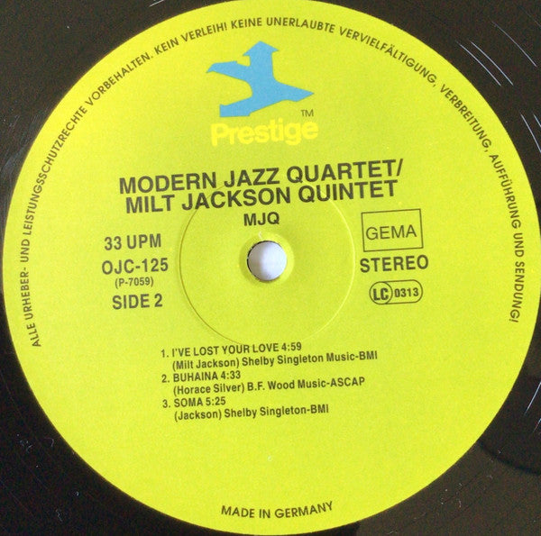 The Modern Jazz Quartet / Milt Jackson Quintet : MJQ (LP, Comp, RE)