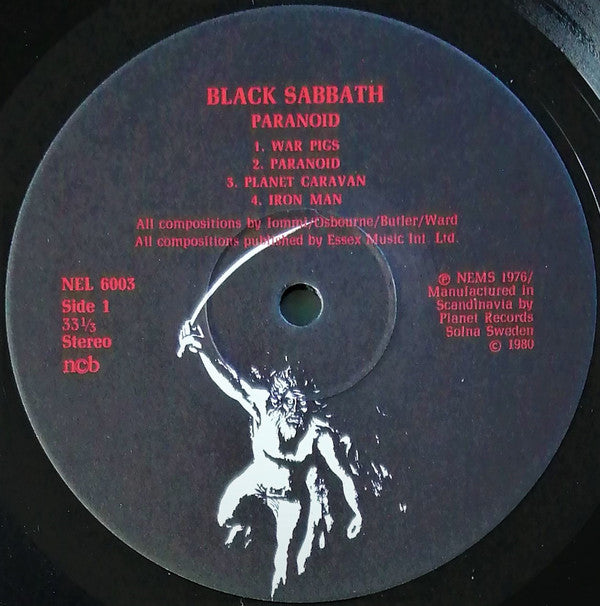 Black Sabbath : Paranoid (LP, Album, RE, Gat)