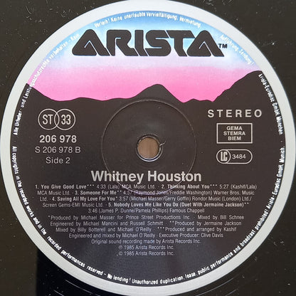 Whitney Houston : Whitney Houston (LP, Album)