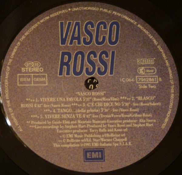 Vasco Rossi : Vasco Rossi (LP, Comp)