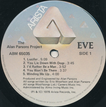 The Alan Parsons Project : Eve (LP, Album, RE)
