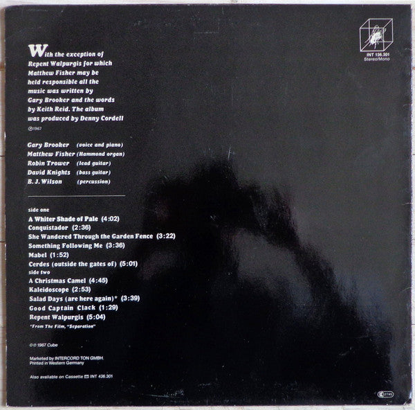 Procol Harum : A Whiter Shade Of Pale (LP, Album, RE)