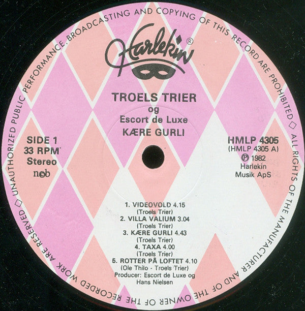 Troels Trier Og Escort De Luxe : Kære Gurli (LP, Album)