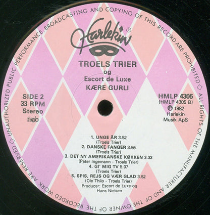 Troels Trier Og Escort De Luxe : Kære Gurli (LP, Album)