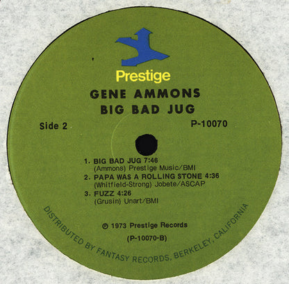 Gene Ammons : Big Bad Jug (LP, Album, Ind)