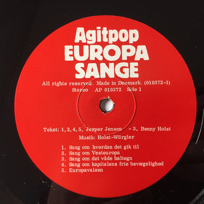 Agitpop (2) : Europasange (LP, Album, Red)