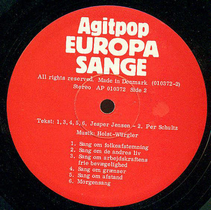Agitpop (2) : Europasange (LP, Album, Red)