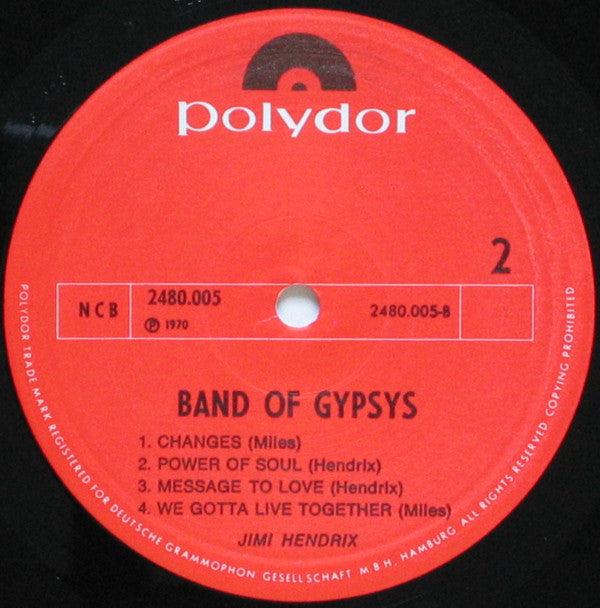 Jimi Hendrix : Band Of Gypsys (LP, Album, 180)