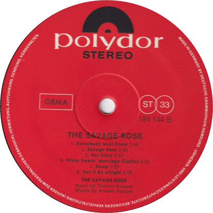 The Savage Rose* : The Savage Rose (LP, Album)