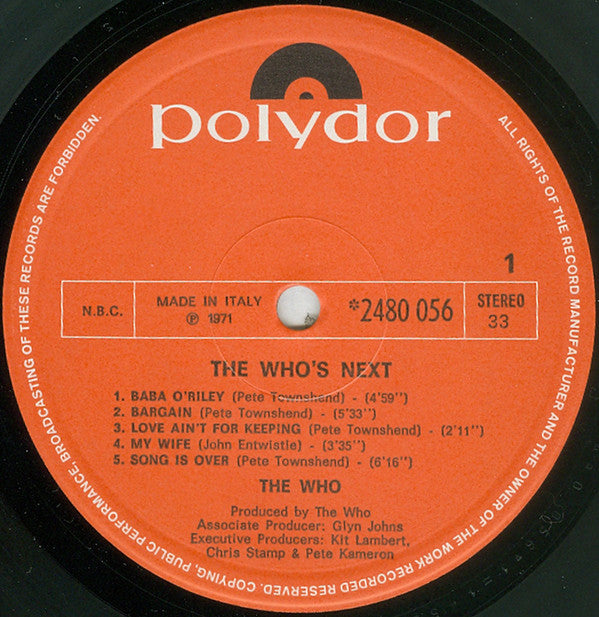 The Who : Who's Next (LP, Album)