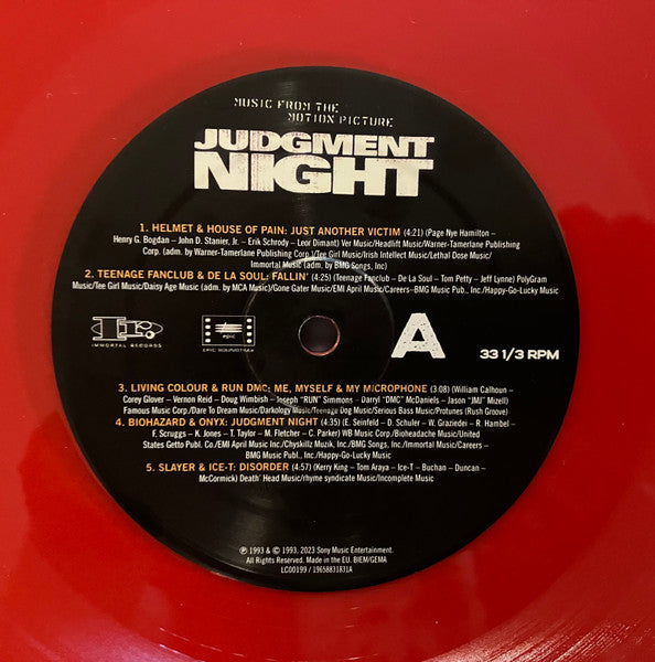 Various : Judgment Night (Music From The Motion Picture) (LP, Album, RSD, Ltd, RE, Red)