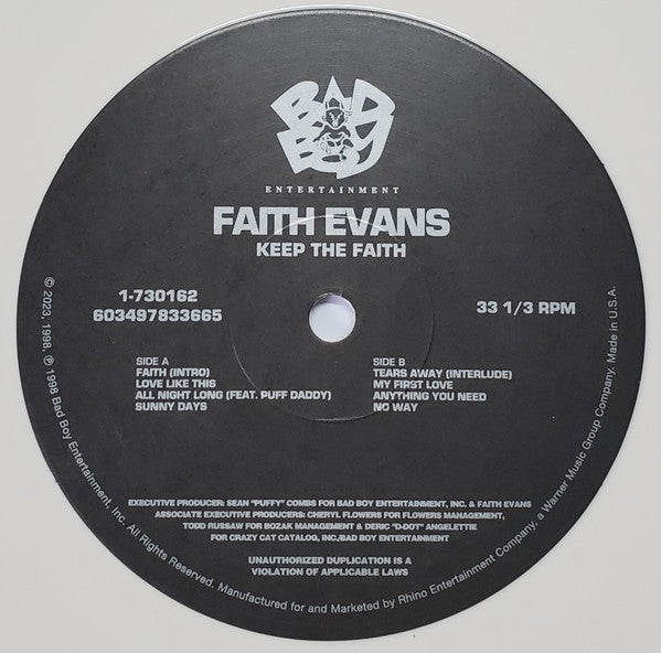 Faith Evans : Keep The Faith (LP, Whi + LP + Album, Ltd, RE)