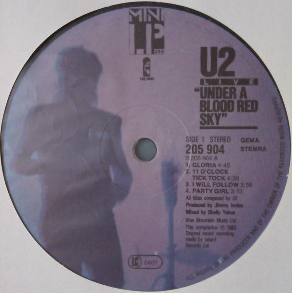 U2 : Live "Under A Blood Red Sky" (LP, MiniAlbum, RP, TOP)