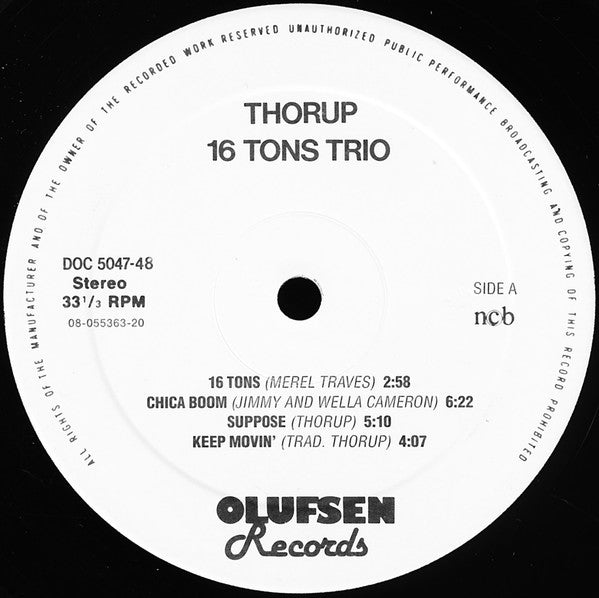 Peter Thorup : 16 Tons Trio (2xLP, Album)