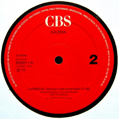Kaoma : Lambada (12", Maxi)