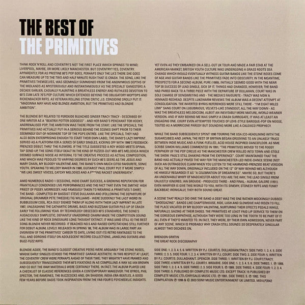 The Primitives : The Best Of The Primitives (2xLP, Comp, Ltd, Num, RE, Red)