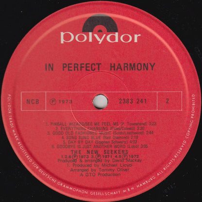 The New Seekers : In Perfect Harmony (LP, Comp)