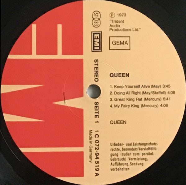 Queen : Queen (LP, Album, RE)