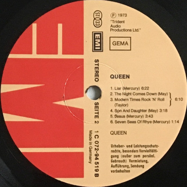 Queen : Queen (LP, Album, RE)