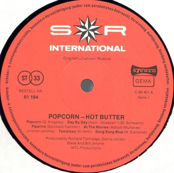 Hot Butter : Popcorn (LP, Album, Club)