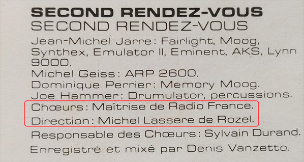 Jean-Michel Jarre : Rendez-Vous (LP, Album, RE)