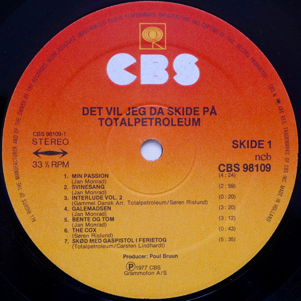 Totalpetroleum : Det Vil Jeg Da Skide På (LP, Album)