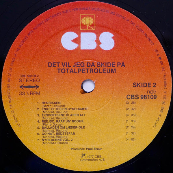 Totalpetroleum : Det Vil Jeg Da Skide På (LP, Album)