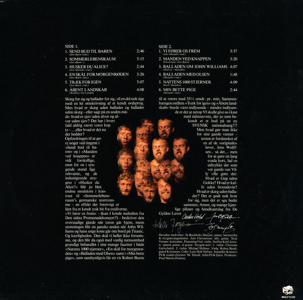 De Gyldne Løver : Skæg & Ballader (LP, Album)