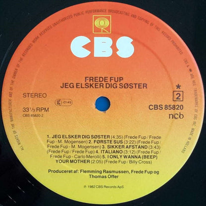 Frede Fup : Jeg Elsker Dig Søster (LP, Album)