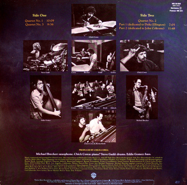 Chick Corea : Three Quartets (LP, Album)