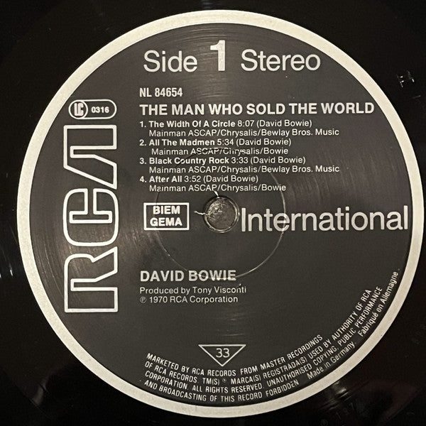 David Bowie : The Man Who Sold The World (LP, Album, RE)