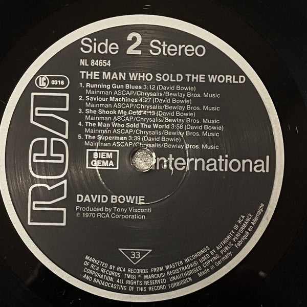 David Bowie : The Man Who Sold The World (LP, Album, RE)